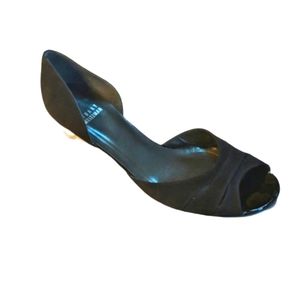 Stuart Weitzman, black wedge shoe. Sz  8.5